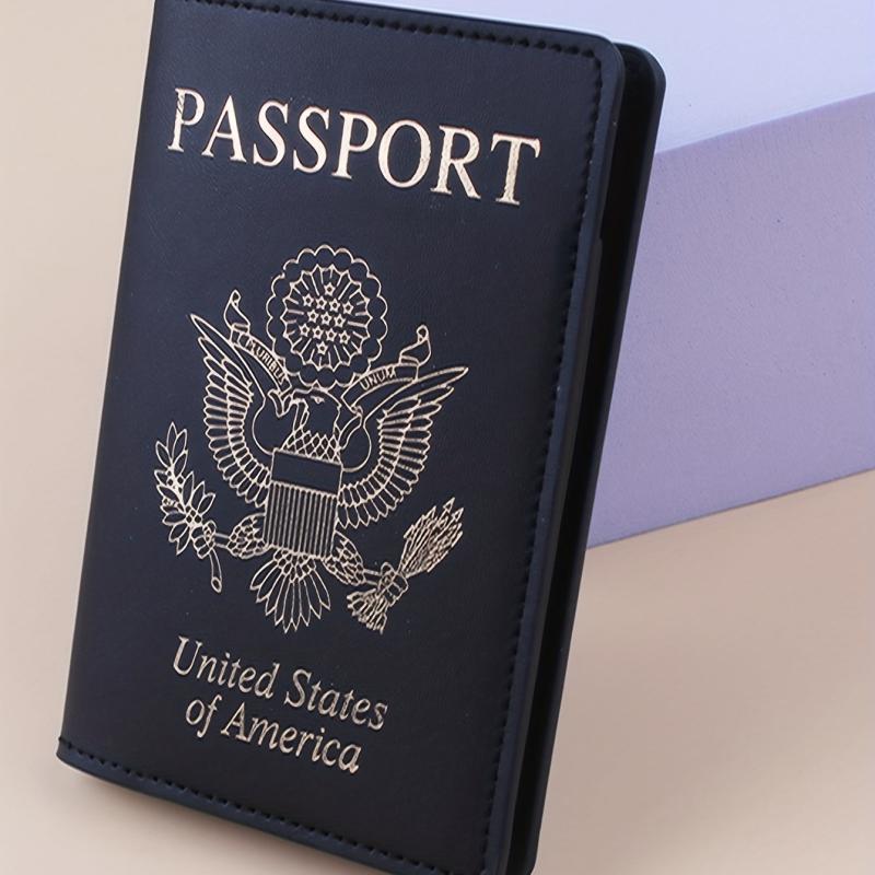 Embossed Pattern Passport Holder Credit Card Case