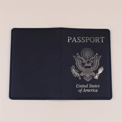 Embossed Pattern Passport Holder Credit Card Case