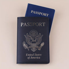 Embossed Pattern Passport Holder Credit Card Case