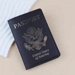 Embossed Pattern Passport Holder Credit Card Case