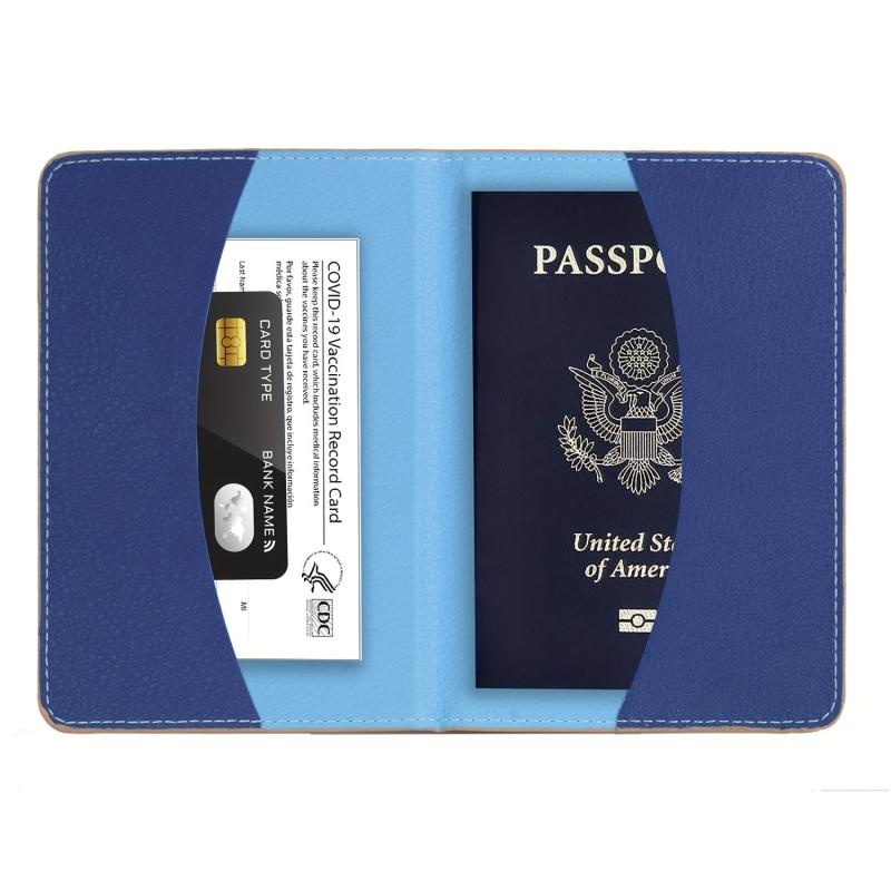 Lavender Pattern Travel Passport Holder Slim Travel Wallet