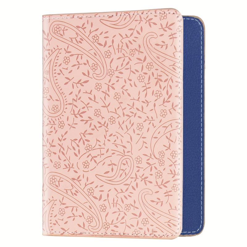 Lavender Pattern Travel Passport Holder Slim Travel Wallet