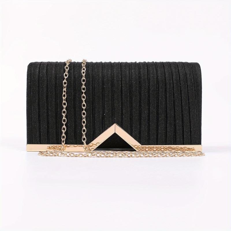 Flap Clutch Bag Banquet Metal Chain Crossbody Bag