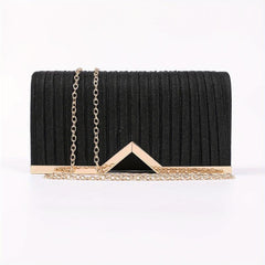 Flap Clutch Bag Banquet Metal Chain Crossbody Bag