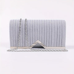 Flap Clutch Bag Banquet Metal Chain Crossbody Bag