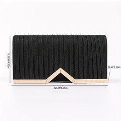 Flap Clutch Bag Banquet Metal Chain Crossbody Bag