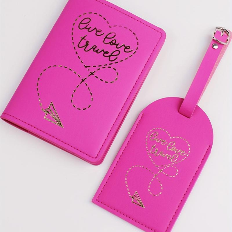 2pcs Travel Passport Holder Luggage Tag Set