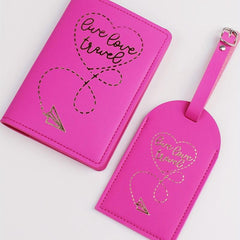 2pcs Travel Passport Holder Luggage Tag Set