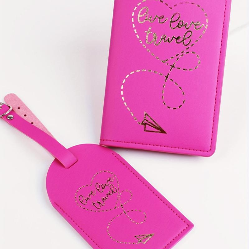 2pcs Travel Passport Holder Luggage Tag Set