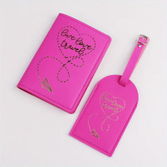 2pcs Travel Passport Holder Luggage Tag Set