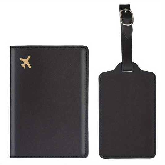 Passport Cover Case & Luggage Tag Set for Women