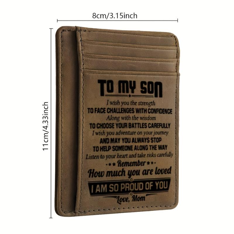 Vintage PU Leather Wallet Card Holder Men's Coin Purse Key Holder