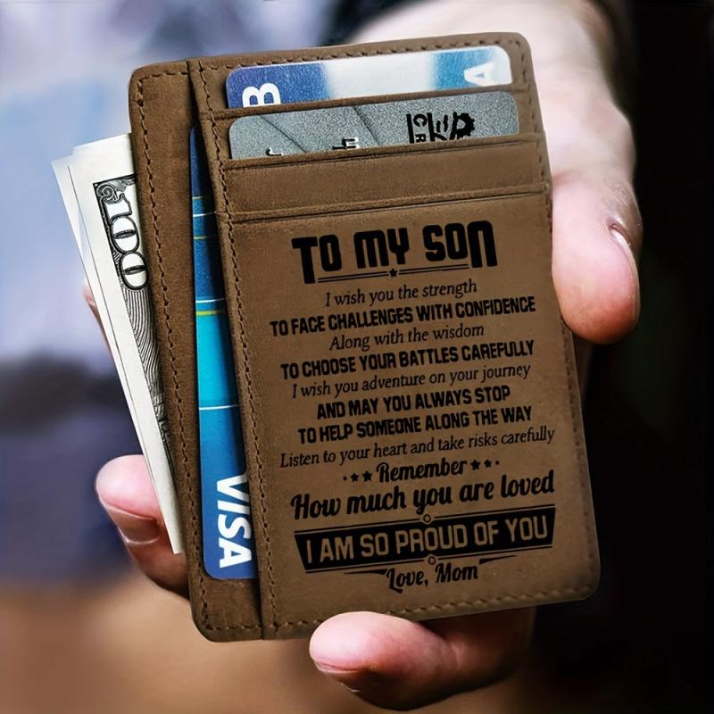 Vintage PU Leather Wallet Card Holder Men's Coin Purse Key Holder