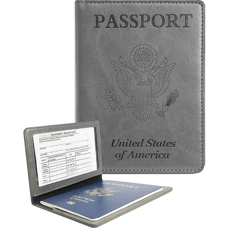 Passport Holder with Vaccine Card Slot - Travel Essentials