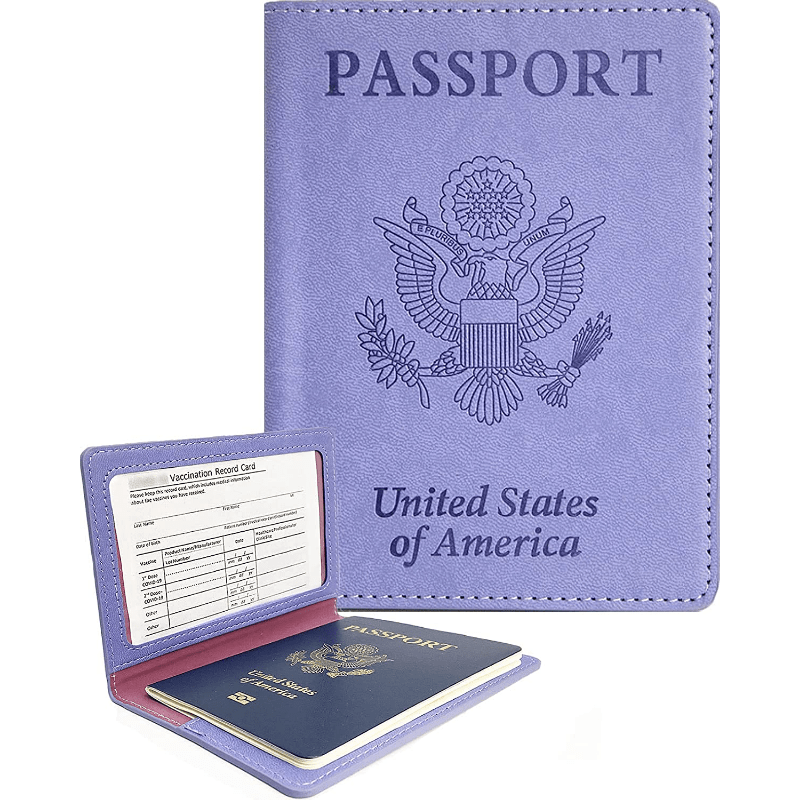 Passport Holder with Vaccine Card Slot - Travel Essentials