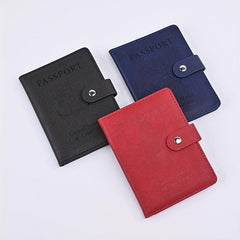 PU Leather Passport Holder Card Ticket Organizer