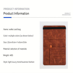 PU Leather Passport Holder Card Ticket Organizer