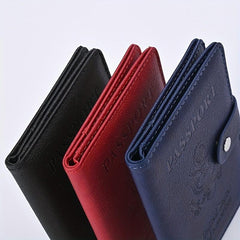 PU Leather Passport Holder Card Ticket Organizer