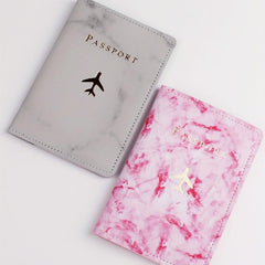 Marble Travel Passport Holder Set