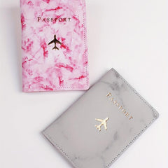 Marble Travel Passport Holder Set