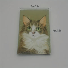 Cat Pattern Card Case Passport Bag PU Leather Cover Lightweight