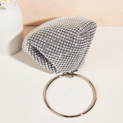Glitter Clutch Bag Rhinestone Decor Evening Bag For Wedding