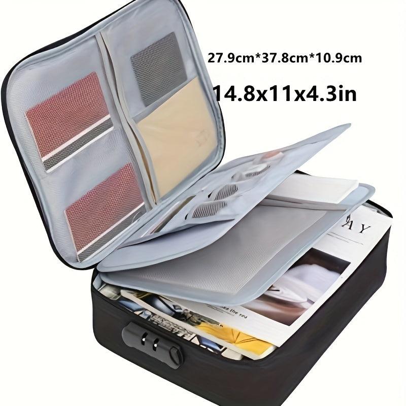 DocSafe Locking Fireproof Document Bag 3 Layer File Storage Case