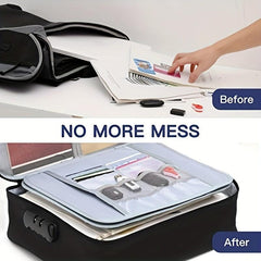 DocSafe Locking Fireproof Document Bag 3 Layer File Storage Case