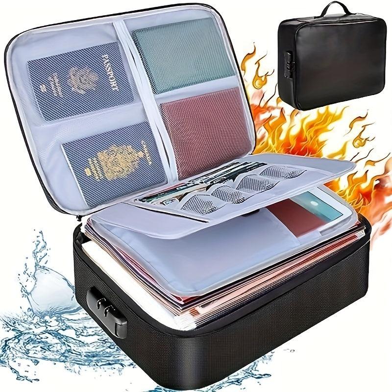 DocSafe Locking Fireproof Document Bag 3 Layer File Storage Case