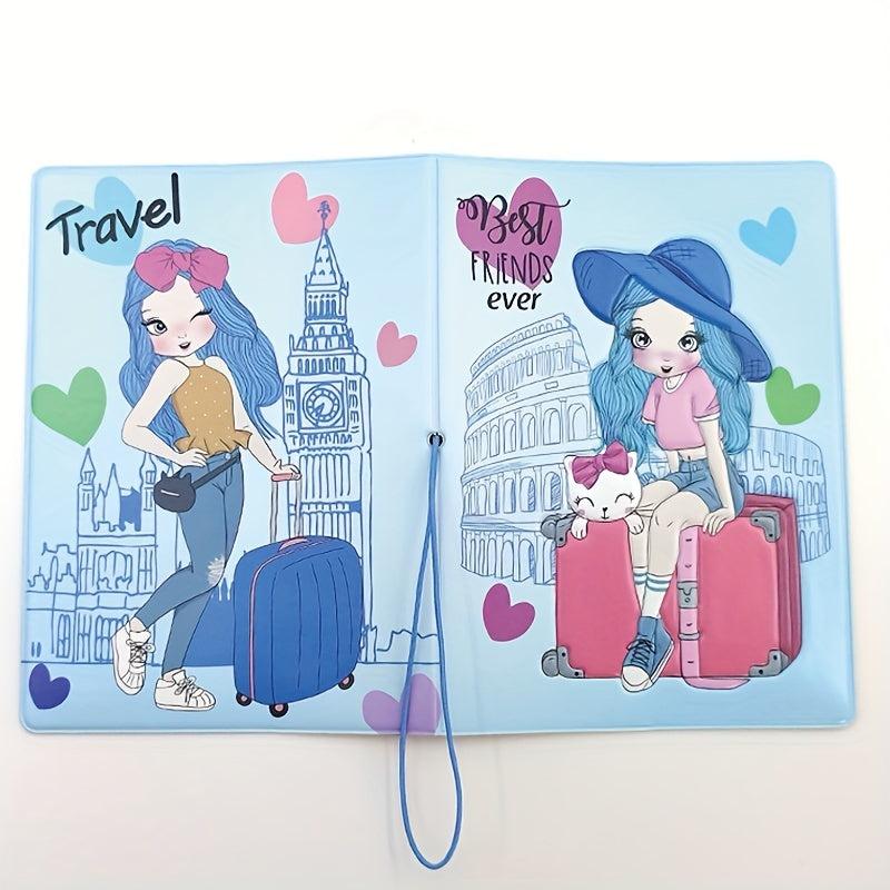 Cartoon Beauty Passport Protective Case for Travel Abroad