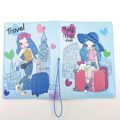 Cartoon Beauty Passport Protective Case for Travel Abroad