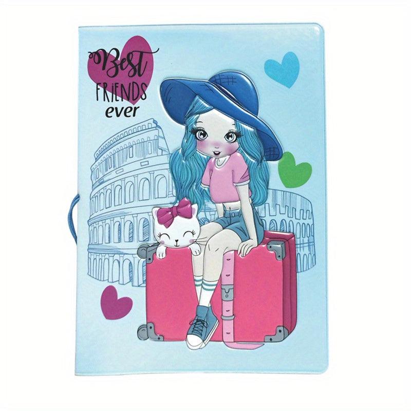 Cartoon Beauty Passport Protective Case for Travel Abroad