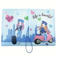 Cartoon Beauty Passport Protective Case for Travel Abroad