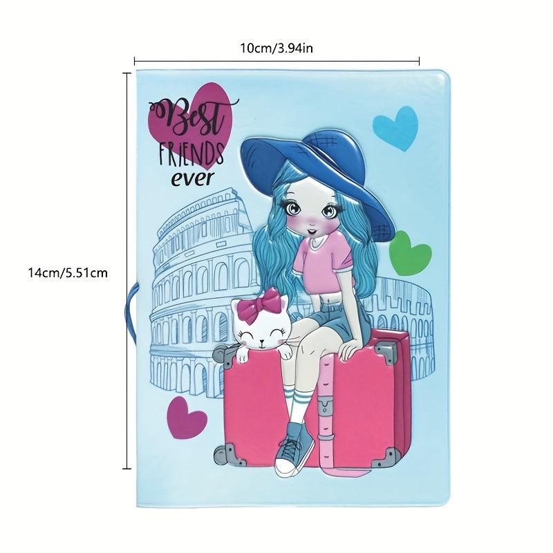 Cartoon Beauty Passport Protective Case for Travel Abroad