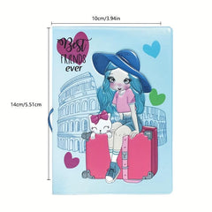 Cartoon Beauty Passport Protective Case for Travel Abroad