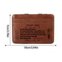 Engraved Card Holder For Men Slim PU Leather Wallet