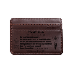 Engraved Card Holder For Men Slim PU Leather Wallet