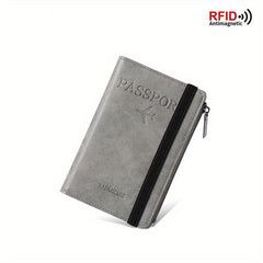 RFID Blocking Passport Holder with Coin Purse