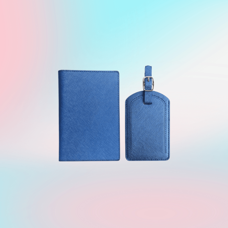Passport Cover & Luggage Tag Set with Pen Insert