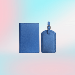 Passport Cover & Luggage Tag Set with Pen Insert