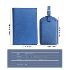 Passport Cover & Luggage Tag Set with Pen Insert