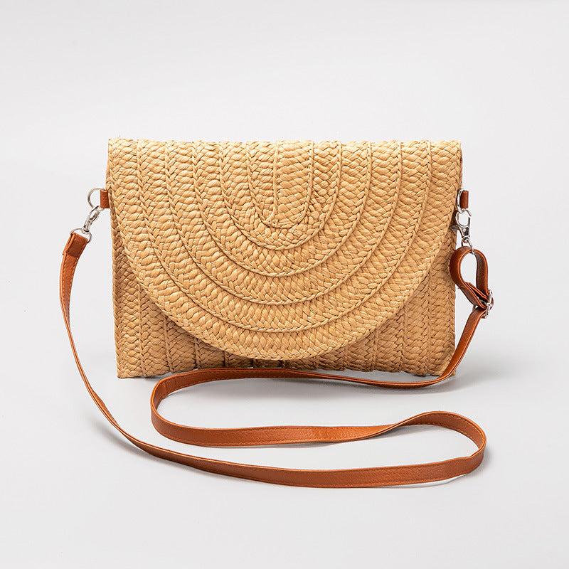 Minimalist Square Straw Bag Colorful Tassel Women's Travel Bag