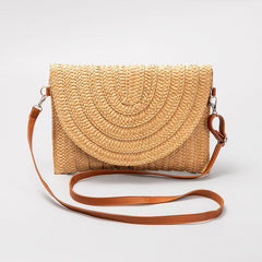 Minimalist Square Straw Bag Colorful Tassel Women's Travel Bag