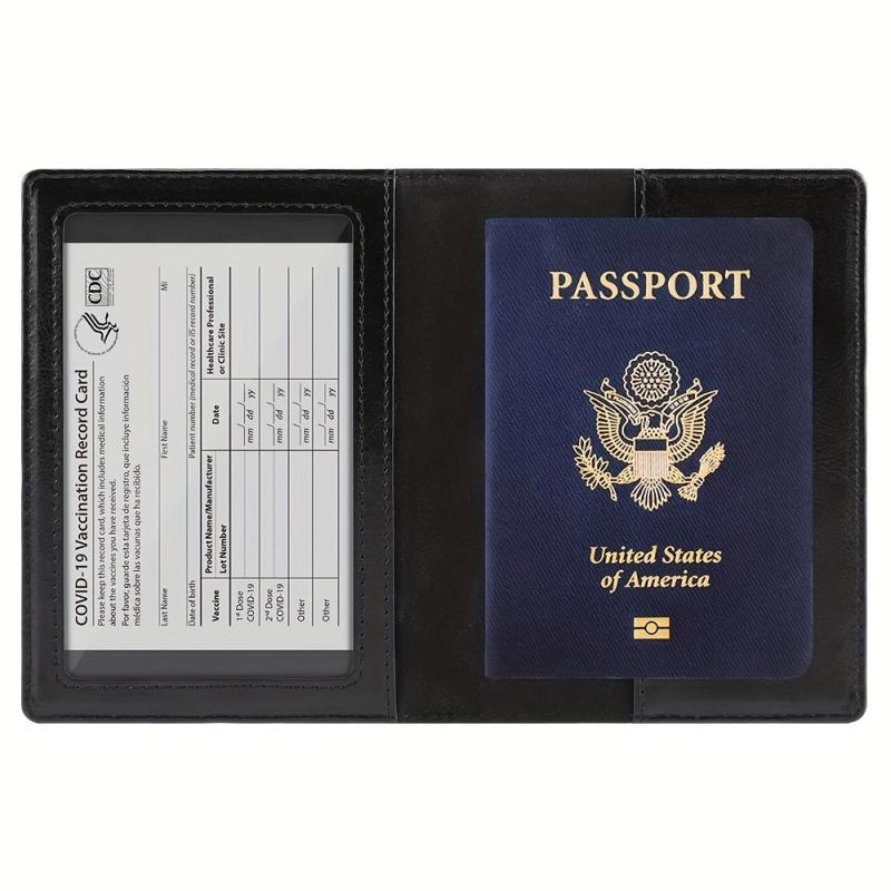 3 Piece Travel Passport Holder & Vaccine Card Cover Set