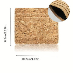 Retro Wooden Pattern Card Holder Horizontal Bag Up To 4 Cards