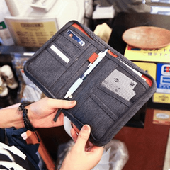 Solid Zipper Wallet Ticket Clip Passport Holder Coin Purse