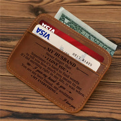 Men's PU Wallet Coin Purse Money Card Case Gift From Wife