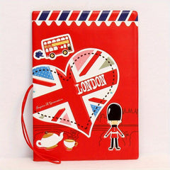 British London 3D Embossed Passport Holder Travel Accessory