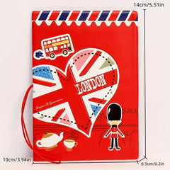 British London 3D Embossed Passport Holder Travel Accessory