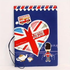 British London 3D Embossed Passport Holder Travel Accessory